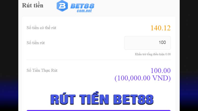 Rút tiền bet88